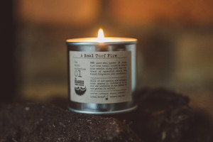 A Real Turf Fire Soy Candle © The Bearded Candle Makers