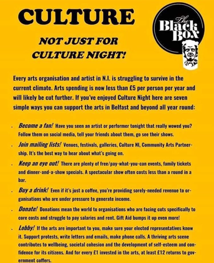 The Black Box's advice for Culture Night Belfast