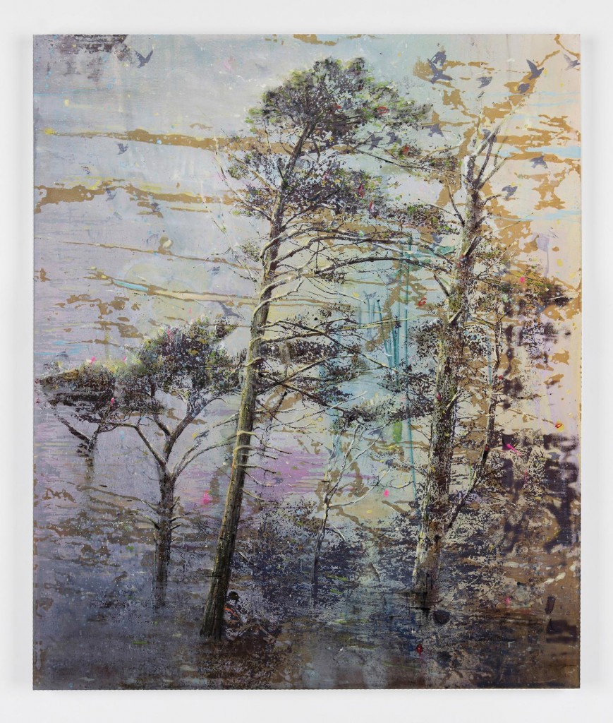 Elizabeth Magill, Still (1), 2017, oil and silkscreen on canvas, 183 x 153 cm / 72 x 60.2 in